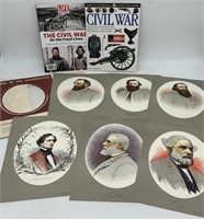 Civil War Color Litho Portraits, Life Civil War Ma