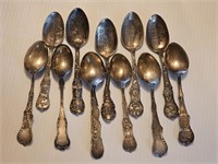 11-STERLING SILVER  SOVEREIGN TEA SPOONS