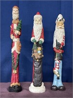 Tall Santa Claus figurine lot