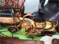 Wooden motorcycle decor