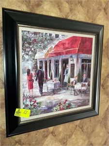 Appears to be oil on canvas framed painting, 33 in