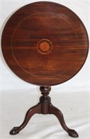 INLAID TIP TOP CHIPPENDALE STYLE TABLE, BUSSOLINI