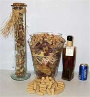 Kitchen Decorative Jars w Corks & Pasta Blenko