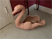 Clay Swan planter