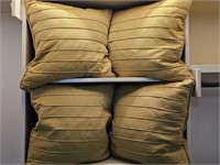 Mustard Yellow Throw Pillows 19 x 19"