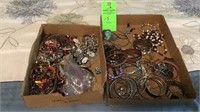 Assorted costume jewlery, bracelets and necklaces