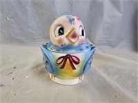 Vintage Lefton Bluebird Creamic Jam Jar