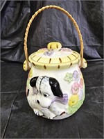 Vintage Japan Ceramic Puppy Biscuit Jar