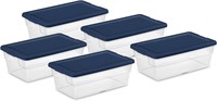 Sterilite Stackable 6 Quart Clear Home Storage Box