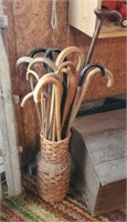 Cane collection with basket