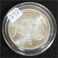 .999 SILVER 1 OZ 2010 INDIAN AND BUFFALO ROUND