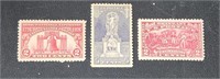 Lot of 3 U.S. Postage stamps unused