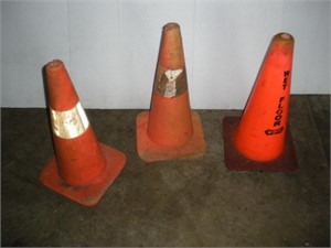 (3) 20 inch Safety Cones