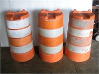 (3) Construction/Safety Barrels (no bottoms)