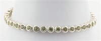 Sterling Round Cut Peridot Tennis Bracelet