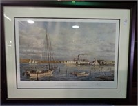 PAUL MCGEHEE "BAY COUNTRY LANDING" 45x33 SIGNED