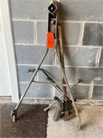 Bumper jack, lug wrenches, trailer hitch