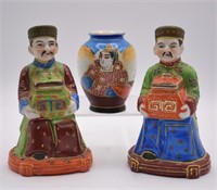 Occupied Japan Moriage Incense Burners & Vase