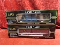 (2)K-Line O scale Classics train cars.