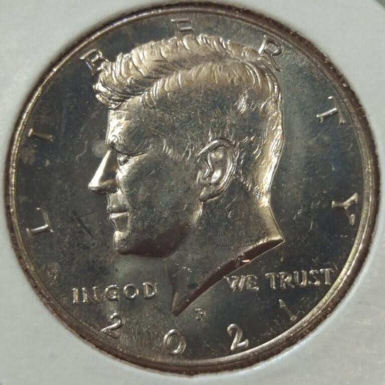 Uncirculated 2021 P. Kennedy half dollar