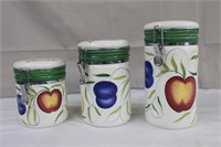 Three ceramic canisters "Tuscano Orchard"