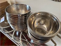 {each} Stainless Steel Pitted Bowls