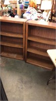 Pair Of 2 Wood Bookcases