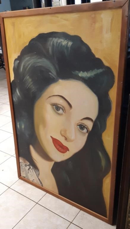 Orig. Painting of Yvonne De Carlo "Lily Munster"