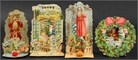 GROUPING OF FOUR POP-OUT CHRISTMAS CARDS