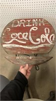 Primitive 4 Legged Coca-Cola Patio Table