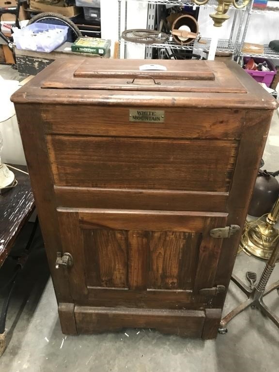 White Mountain Wooden Antique Cooler Ice Box
