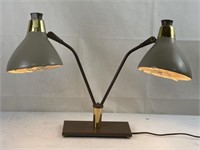 Mid Century 2 Light Desk Lamp, 18"h x 26"w
