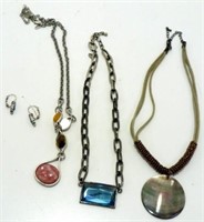 3 Necklaces & Pair of Earrings - Lia Sophia