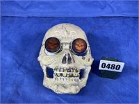 Plaster Skull w/1 Eye & Skull Sunglasses, 8"T