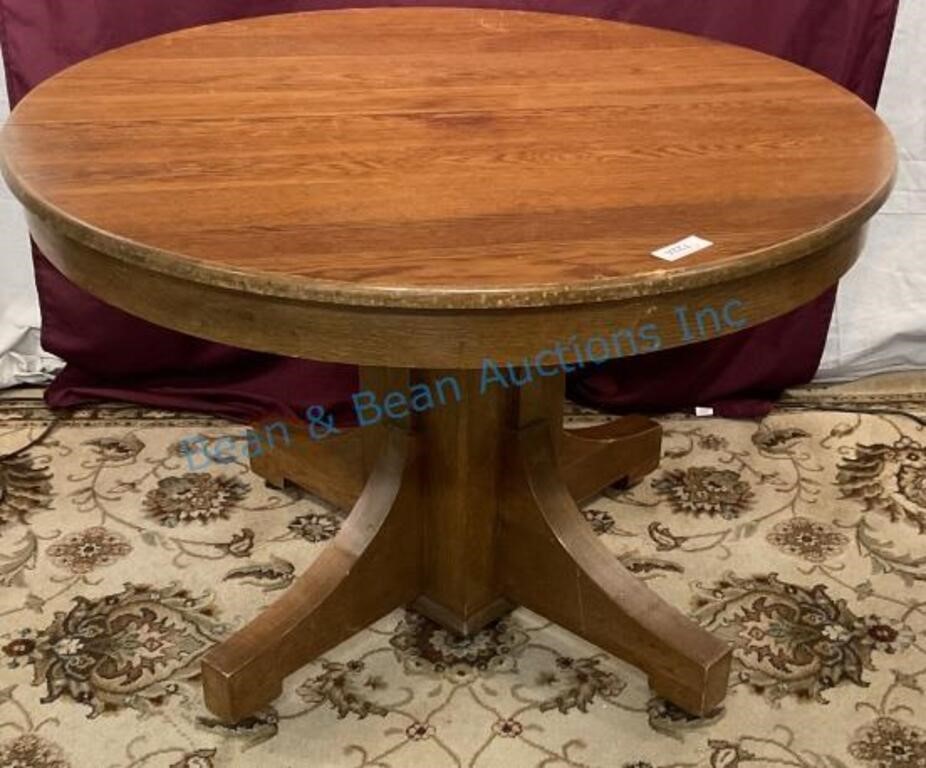 42 inch Round oak dining table