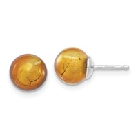 Sterling Silver- Murano Glass Stud Earrings