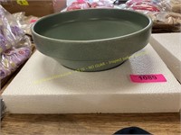Threshold stoneware green bowl