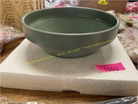 Threshold stoneware green bowl