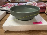 Threshold stoneware green bowl