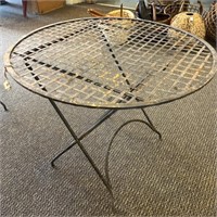 Folding Iron Patio Table 36" x 29"