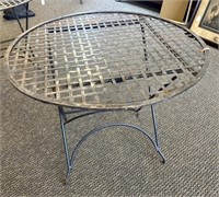 Folding Iron Patio Table 36" x 29"