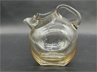 Yellow Depression Glass Tilted Ball Pitcher