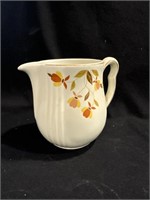 HALL POTTERY AUTUMN LEAF/JEWEL TEA PITCHER 6"