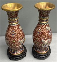2 Chinese Cloisonné Vases