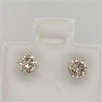NEW14K White Gold Diamond Earrings, 0.75ct, $2,900