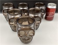 6 verres tête de mort