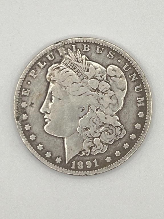 1891O Morgan Dollar