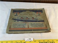 Antique The Queen Mary Ship Souvenir Book