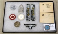 WW2 Nazi German Tinnie lot w/Army shoulder boards