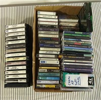 Asst cassette tapes and CDs
